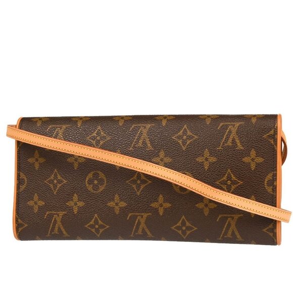 Louis Vuitton Monogram Pochette Twin GM Crossbody Bag M51852 FL0022 195497 - Picture 1 of 8
